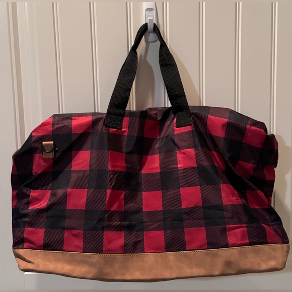 Buffalo plaid travel tote Maurice’s NWT - Picture 4 of 8